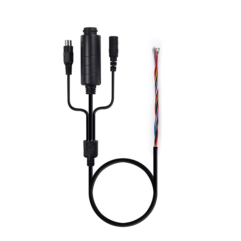 SDAPO FS5712R Waterproof POE tail black with audio ISO 1500V high voltage isolation 10/100M waterporoof poe cable